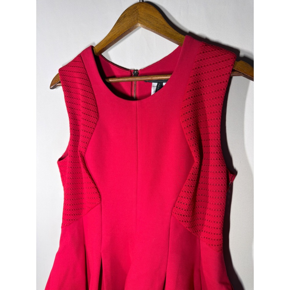 BCBGMAXAZRIA Tulip Dress NWT Red Fit & Flare Sleeveless Size L - Picture 10 of 15